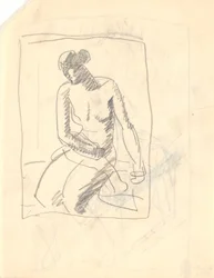 Seated Nude Female Model