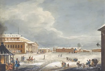 View of the Saint Petersburg Imperial Bolshoi Kamenny Theatre