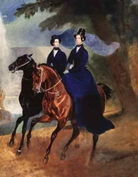 Portrait of Empress Alexandra Fyodorovna with Her Daughter