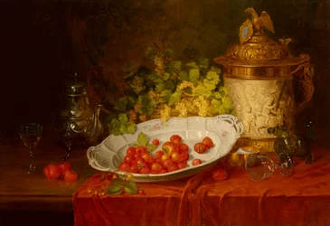 Still Life with Strawberries and Grapes