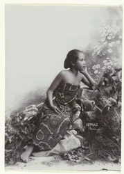 Studio Portrait of a Seated Young Javanese Woman