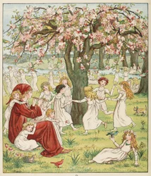 How Their Children Were Stolen Away, from The Pied Piper of Hamelin, Published 1888 (colour litho)