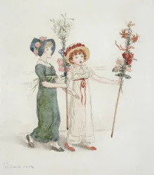 Two Children with Staffs
