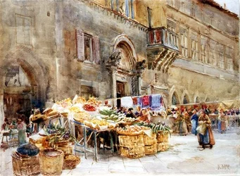 Before the House of the Captain of the People, Perugia, c.1906