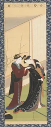 Interior: A Woman Helping a Girl to Dress, Edo Period, 1726-1792