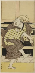 Actor Asao Tamejuro I as Drunken Gotobei Doing a Sambaso Dance in “Yoshitsune’s Koshigoe Petition”