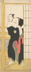 Asao Tamesaburo as a Stout Man with a Green Kimono, ca. 1795