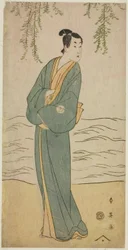 The Actor Segawa Kikunojo III as Chokichi in the Play Suda no Haru Geisha Katagi, Performed at the Kiri Theater in the First Month, 1796
