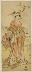 The Actor Segawa Kikunojo III as the Female Fox-Fairy Otatsu-gitsune Disguised as Shizuka Gozen in the Play Kogane Saku Date no Okida, Performed at the Ichimura Theater in November 1792