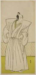 The Actor Ichikawa Danjuro V as Enya Hangan in the Play Kanadehon Chushin Nagori no Kura, Performed at the Nakamura Theater in the Ninth Month, 1780