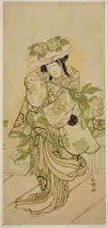 The Actor Nakamura Nakazo I in a Shak-kyo Dance in the Play Aioi Jishi, Performed at the Ichimura Theater in April 1784
