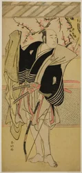 The Actor Onoe Matsusuke I as Yawata no Saburo in the Play Edo no Hana Mimasu Soga, Performed at the Nakamura Theater in the First Month, 1783