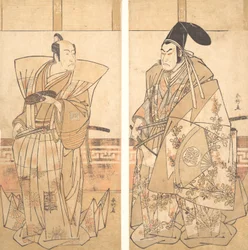 Two Actors Dressed in Ceremonial Costumes, ca. 1787