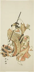 Actor Iwai Hanshirō IV Performs the Triple Umbrella Dance in 