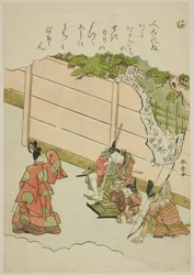 Guards at the Love Passage, from the series Tales of Ise in Fashionable Brocade Pictures