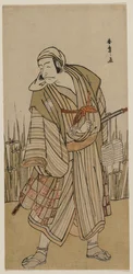 Ichikawa Danjuro V as a Traveller Beside a Clump of Iris