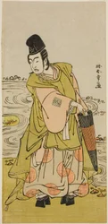 The Actor Ichikawa Yaozo II as Shii no Shosho Okinori in the Play Sugata no Hana Yuki no Kuronushi, Performed at the Ichimura Theater in the Eleventh Month, 1776