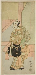 The Actor Ichimura Uzaemon IX as the Hairdresser Komagata Ikkaku in the Play Fuji no Yuki Kaikei Soga, Performed at the Ichimura Theater in the First Month, 1770