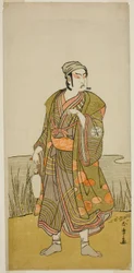 The Actor Ichimura Uzaemon IX as the Potter Tsuchihei in the Play Higashiyama Momiji no Kadode, Performed at the Ichimura Theater in the Ninth Month, 1778