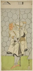 The Actor Matsumoto Koshiro III as Kikuchi Hyogo Narikage in the Play Katakiuchi Chuko Kagami, Performed at the Nakamura Theater in the Sixth Month, 1770