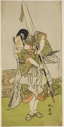 The Actor Nakamura Juzo II as Asahara Hachiro Disguised as the Servant of a Princely Family, in the Play 