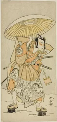 The Actor Nakamura Juzo II as Kajiwara Genta Kagetoki in the Play Izu-goyomi Shibai no Ganjitsu, Performed at the Morita Theater in the Eleventh Month, 1772
