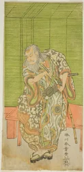The Actor Nakamura Nakazo I as Hige no Ikyu in the Play Sakai-cho Soga Nendaiki, Performed at the Nakamura Theater in the Third Month, 1771