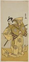The Actor Nakamura Nakazo I as Kudo Sukestune in the Play Kokimazete Takao Soga, Performed at the Ichimura Theater in the Second Month, 1778