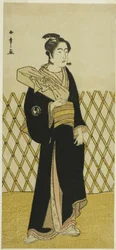 The Actor Sawamura Sojuro III as the Hairdresser Jirokichi in the Play Shida Choja-bashira, Performed at the Nakamura Theater in the Eighth Month, 1781