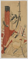 The Actors Ichikawa Danjuro IV in a 