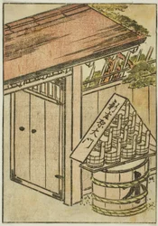 The Gate of the New Yoshiwara, frontispiece from the third volume of "Mirror of Beautiful Women of the Pleasure Quarters"