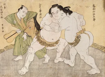 The Wrestling Match between Kimenzan Tanigoro and Edogasaki Gemji