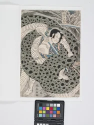 Higuchi Jirō Battling a Giant Serpent