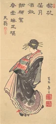 A Courtesan on Parade, Dressed in Many Robes