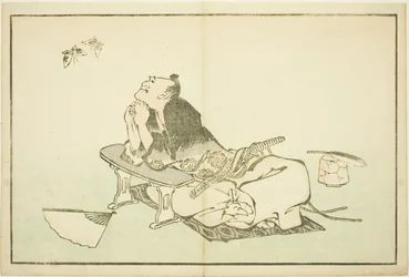 A Philosopher Watching a Pair of Butterflies, from The Picture Book of Realistic Paintings of Hokusai