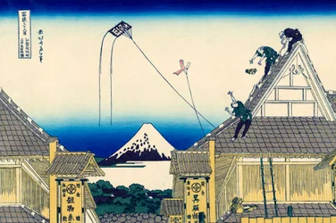 A sketch of the Mitsui shop in Suruga in Edo