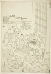 Chinese and Tartar Boys Quarreling over a Game of Go