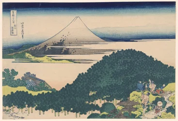 Cushion Pine Tree at Aoyama, from the series "Thirty-six Views of Mount Fuji"