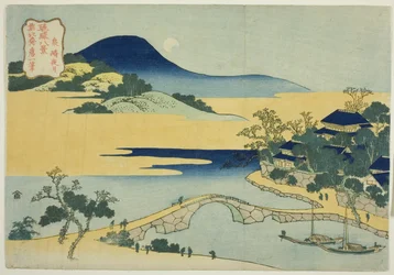 Evening Moon at Izumizaki, from the series 
