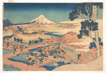 Fuji from the Katakura Tea Fields in Suruga, from the series Thirty-six Views of Mount Fuji