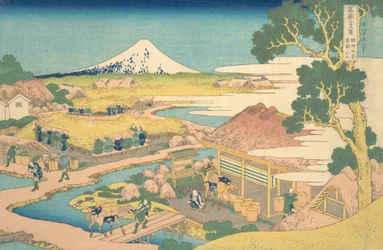 Fuji from the Katakura Tea Fields in Suruga, from the series Thirty-six Views of Mount Fuji