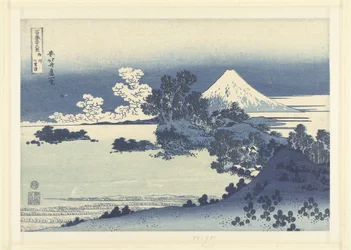 The Beach of Shichiri-ga-hama in the Province of Sagami (series title: 36 Views of Mount Fuji)