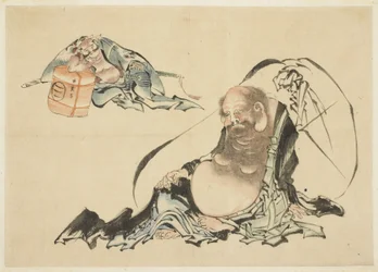 Hotei and Asahina Saburo Reclining