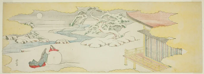 Illustration of The Bluebell, Chapter 20 of the Tale of Genji