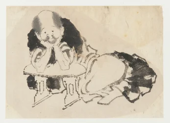Man Seated with an Armrest