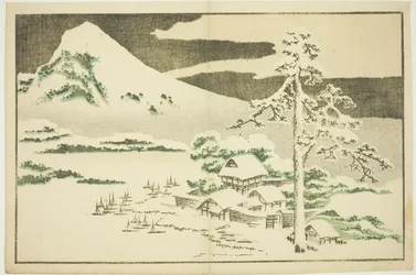 Mount Fuji in Winter, from The Picture Book of Realistic Paintings of Hokusai