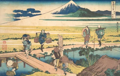 Nakahara in Sagami Province Soshu Nakahara, from the series Thirty-six Views of Mount Fuji, ca. 1830-32