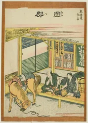 Okabe, from the series "Fifty-three Stations of the Tokaido"