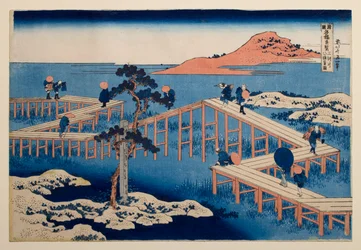 Old View of the Eight-part Bridge at Yatsuhashi in Mikawa Province, from the Series Remarkable Views of Bridges in Various Provinces