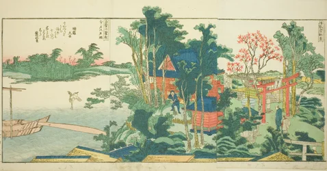 Pages from the Illustrated Book "Panoramic Views along the Banks of the Sumida River (Ehon Sumidagawa ryogan ichiran)"